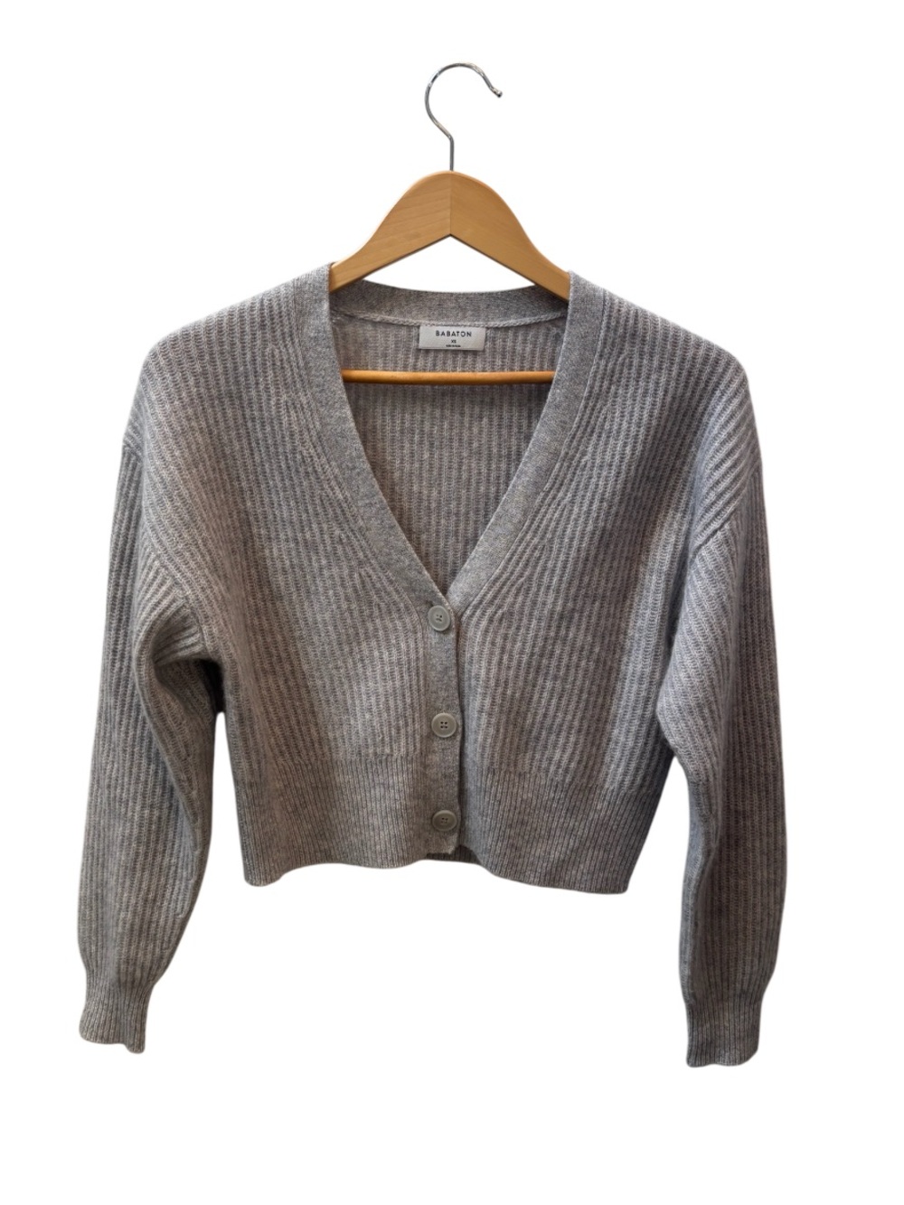 Aritzia Babaton Cashmere Grey Cardigan